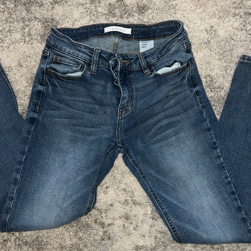 Eunina, mid rise skinny ankle jeans